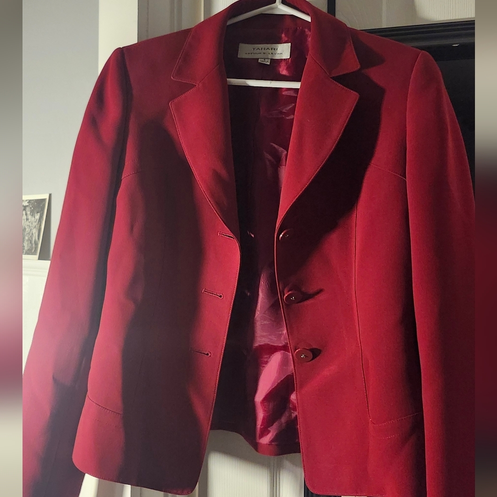 Women's Tahari Red Blazer Jacket